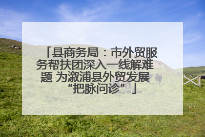 县商务局：市外贸服务帮扶团深入一线解难题 为溆浦县外贸发展“把脉问诊”